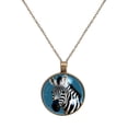 thumbnail image 1 of Zebra Necklace Personalized Custom Photo Round Pendant Adjustable Stainless Steel Necklaces with Gift Box for Men Women Mothers Valentine's Jewelry Gift, 1 of 1