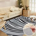 thumbnail image 1 of Zebra Pattern Created Grey Black Colour Soft Large Area Rugs Washable Rug With Non-Slip Backing Carpet For Living Room Bedroom Kitchen, 1 of 6