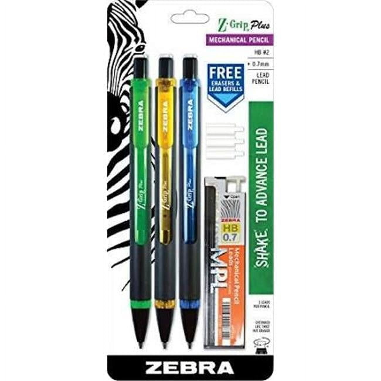 Zebra Pen  0.7 mm Z-Grip Plus Mechanical Pencil, Assorted Colors