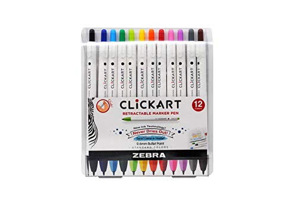 Zebra ClickArt Retractable Marker Pen - ZEB69012 