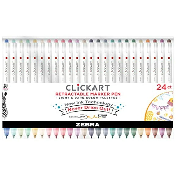 Zebra Pen CLiCKART Retractable Felt Tip Marker
