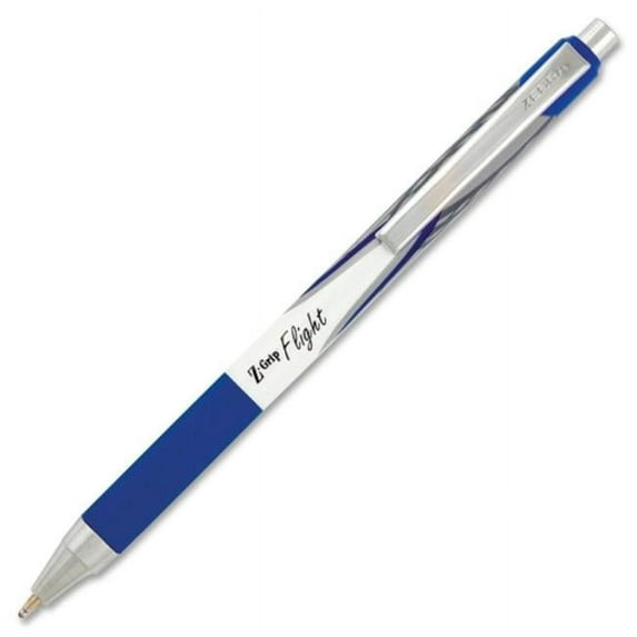 Zebra Pen Corp. 21920 Z-Grip Flight Retractable Ballpoint Pen 1.2 mm, Bold, Blue, Dozen