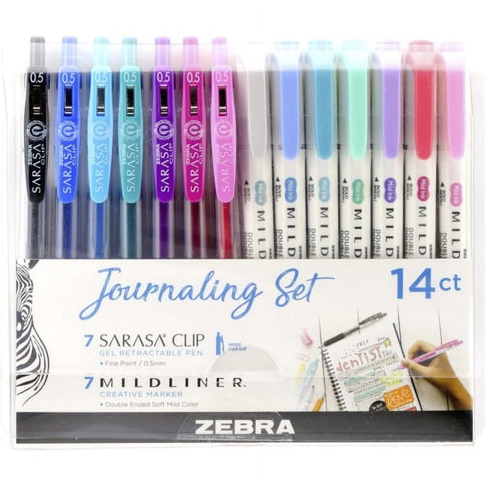 Zebra Pen Journaling Set Mildliner & Sarasa Clip Gel Pen and