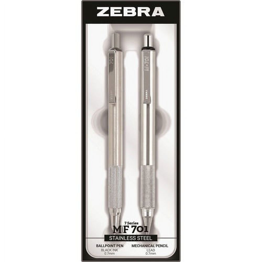 Zebra Pen M/F-701 Pen and Mechanical Pencil Gift Set - 0.7 mm Pen Point Size - 0.7 mm Lead Size - Refillable - 2 / Set | Bundle of 10 Sets