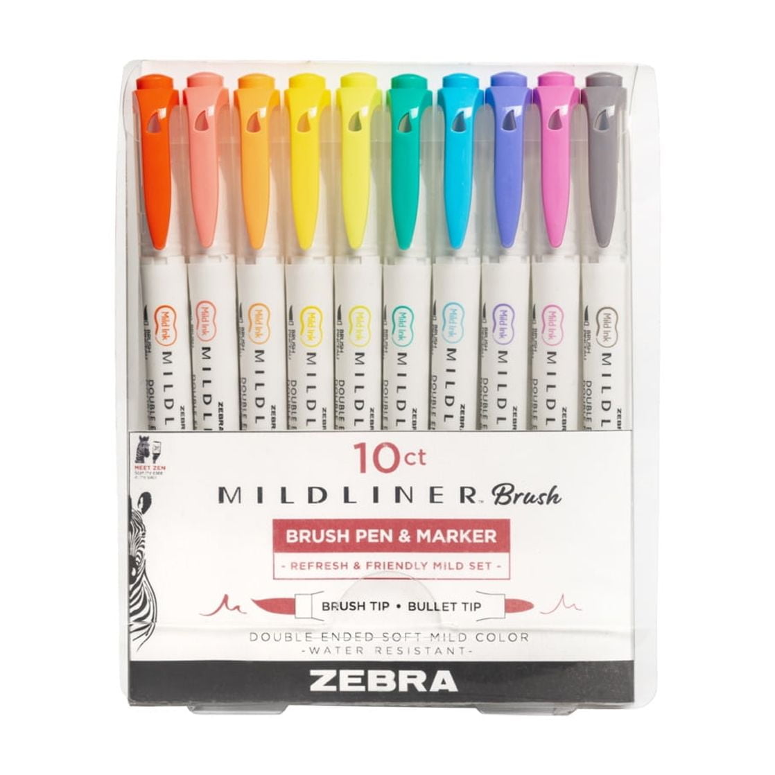 Marker Pen Zebra Mildliner Officeworks Brush Pen Mildliners