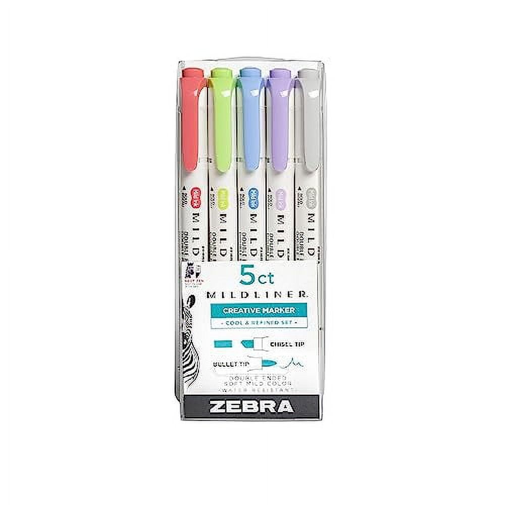 Zebra Pen Mildliner Double Ended Highlighter Set, Broad and Fine Point ...