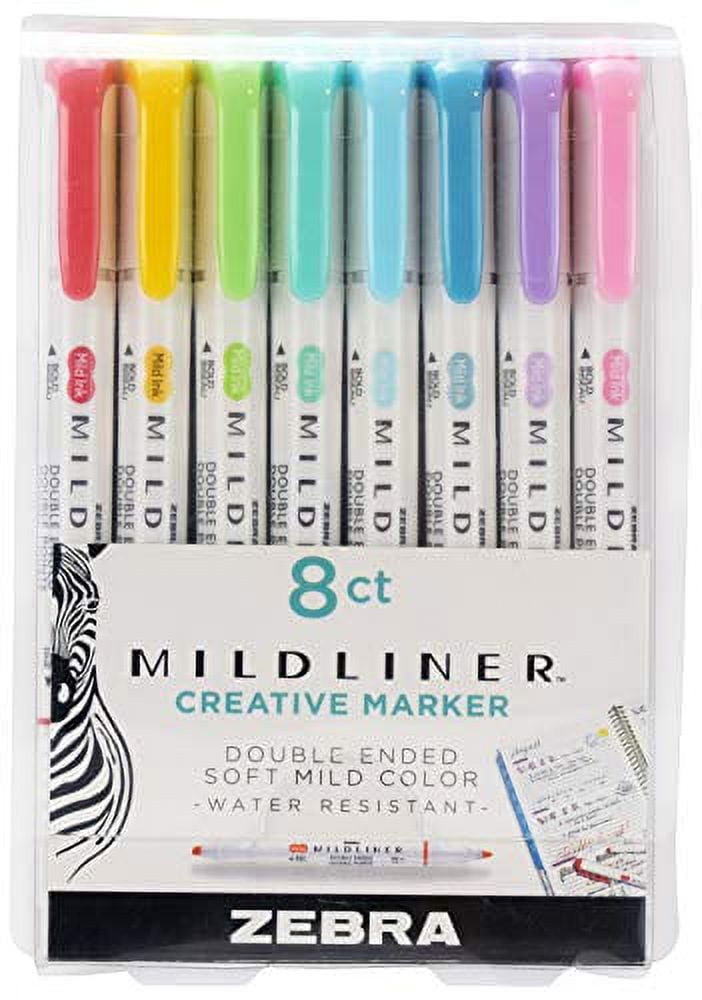  Zebra Pen Mildliner Double Ended Highlighter Set, Broad and  Fine Point Tips, Assorted Neutral Vintage Ink Colors, 5-Pack : Office  Products