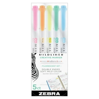 JIANWU 1 Pc Zebra Mildliner Double-ended Highlighters Soft Student Writing  Drawing Marker Pens Kawaii Stationery
