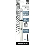 Zebra Pen PM-701 Stainless Steel Permanent Marker, Fine Bullet Tip, Black Ink, 1-Pack