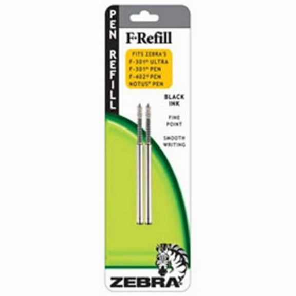 Zebra  Pen Refill - 2pk Black Ink Fine