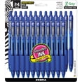 thumbnail image 1 of Zebra Pen Retractable Ballpoint Pen, 1.0mm Medium Point, Blue D, 24-Pack, 1 of 6