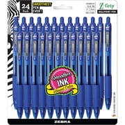 Zebra Pen Retractable Ballpoint Pen, 1.0mm Medium Point, Blue D, 24-Pack