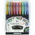 thumbnail image 1 of Zebra Pen Sarasa Clip Decoshine Retractable Gel Pen, Fine Point, 0.5mm, Assorted Metallic Gel Ink, 9-Pack, 49009, 1 of 4