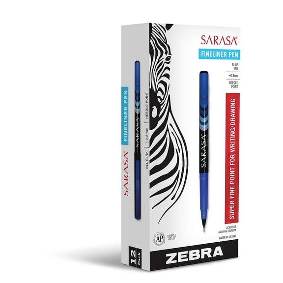 Zebra Pen Sarasa Fineliner Pens Medium Point ZEB66120