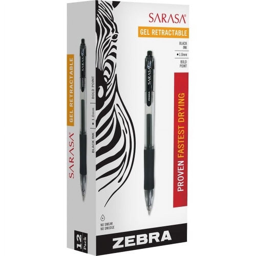 Zebra Pen Sarasa Gel Retractable Pens Bold Pen Point 1 mm Pen Point