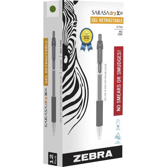 Zebra Pen, ZEB46940, Sarasa Gel Retractable Pens