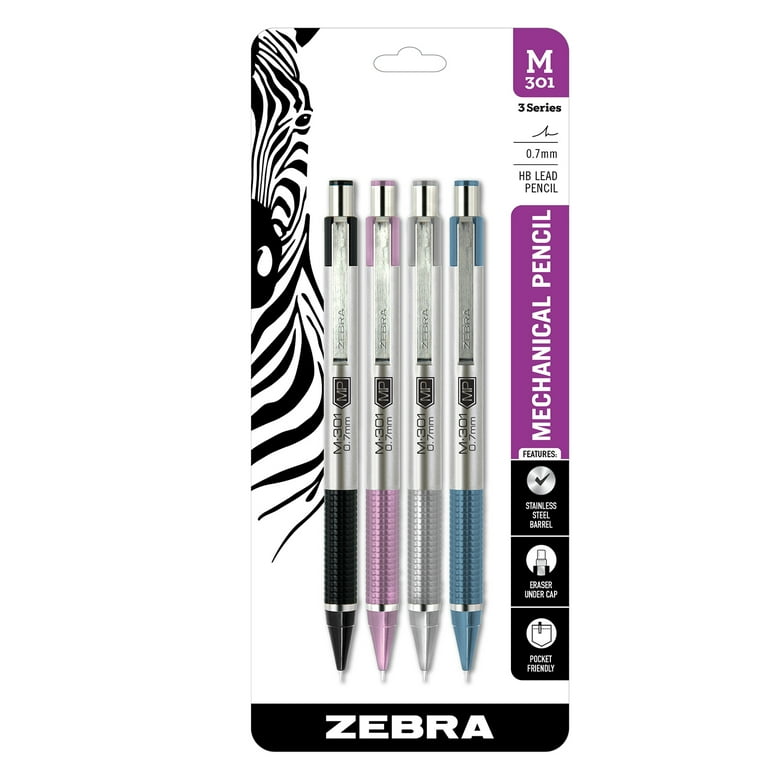 Zebra Pen Professional Stainless Steel Mechanical Pencils with