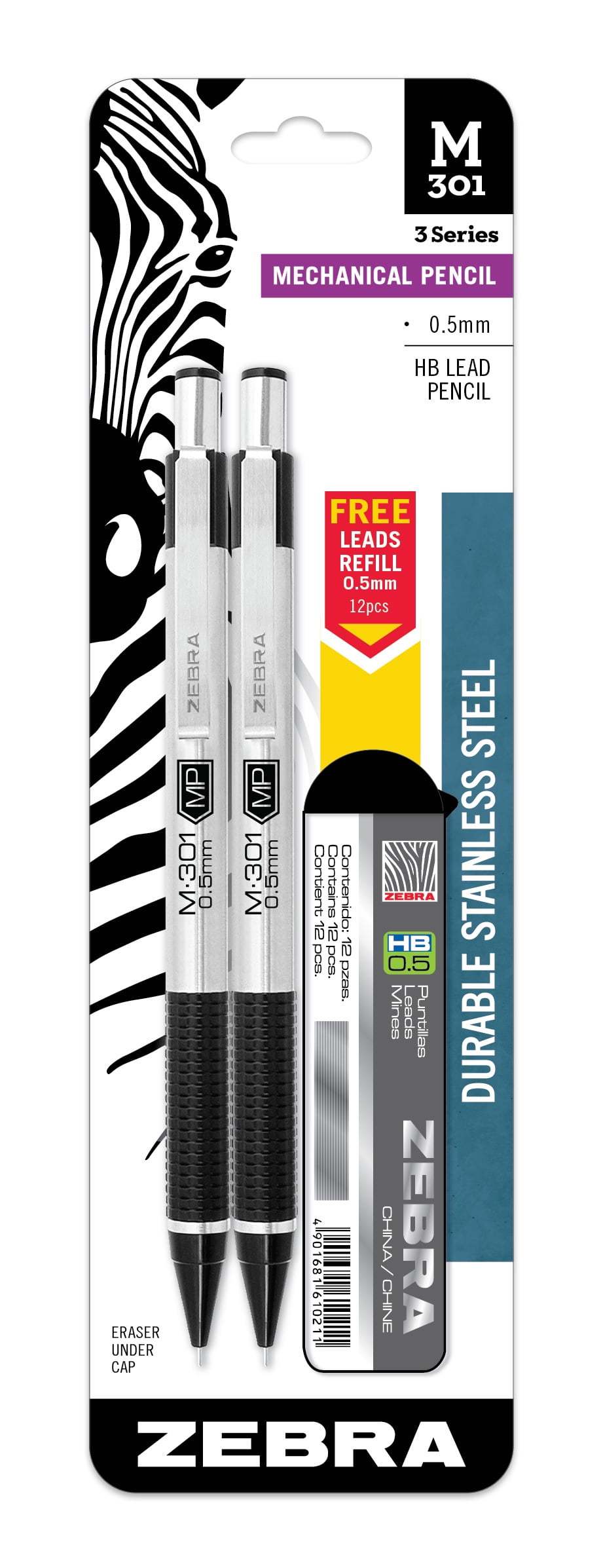 Zebra Steel Mechanical Pencil with Black Grip, Angola Ubuy