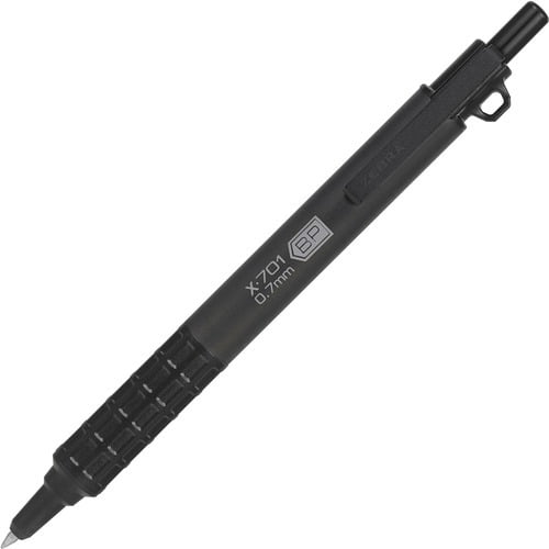 Zebra Pen X-701 Retractable Ballpoint Pen, Fine 0.7mm, Black , Black Barrel