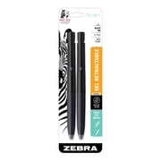 bLen Retractable Ballpoint Pen, 0.7 mm, White Barrel, Black Ink, 2 Per Pack