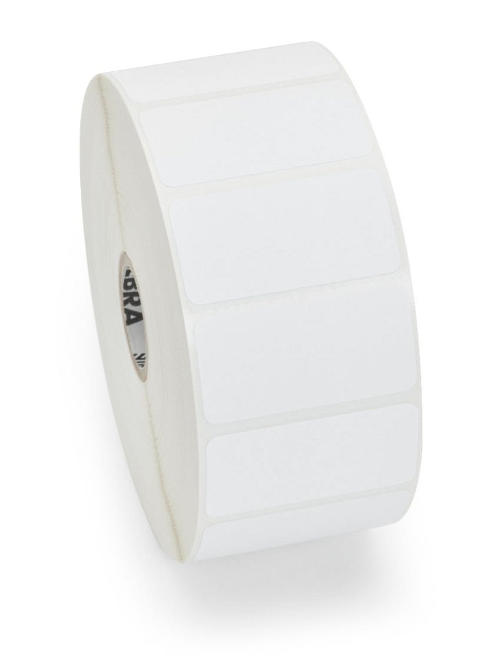 Zebra PolyPro 3000T Thermal Transfer Labels, 3" x 1" Label, 1" Core, 2,100 Labels Per Roll, 8 Rolls
