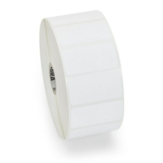 Zebra PolyPro 3000T Thermal Transfer Labels, 3" x 1" Label, 1" Core, 2,100 Labels Per Roll, 8 Rolls