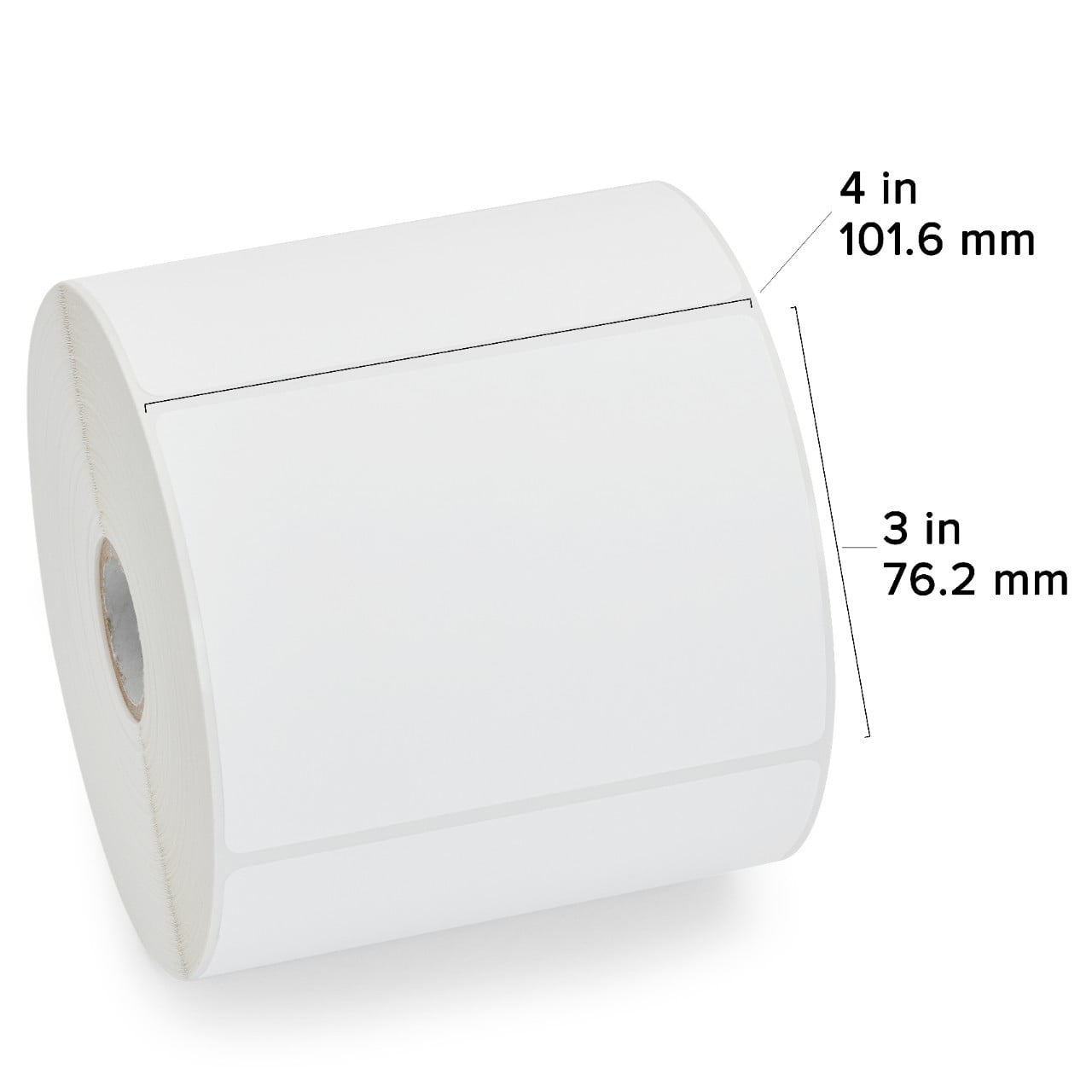 Zebra PolyPro 4000T Thermal Transfer Labels, 4" x 3" Label, 3" Core, 1,420 Per Roll, 4 Rolls
