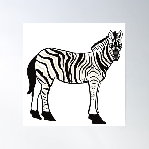 Zebra Poster Wall Art, Modern Wall Decor For Living Room Bedroom, 8x12 UNFRAMED