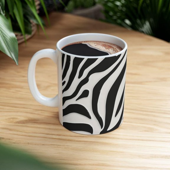 Zebra Prineramic Coffee Mug Stylish Animal Lover Gift.