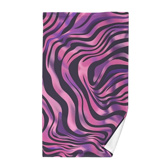 Zebra Print Bath Towel 100% Cotton Soft Thick High Absorbency Hand Face Towel Single Pack 16x28in