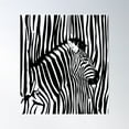 thumbnail image 1 of Zebra Print Black And White Safari Animals Poster Wall Art, Modern Wall Decor For Living Room Bedroom, 16x24 UNFRAMED, 1 of 3