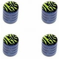 thumbnail image 1 of Zebra Print Black Lime Green Tire Rim Wheel Aluminum Valve Stem Caps, Multiple Colors, 1 of 1