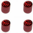 thumbnail image 1 of Zebra Print Black Red Tire Rim Wheel Aluminum Valve Stem Caps, Multiple Colors, 1 of 1