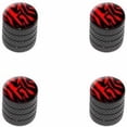 thumbnail image 1 of Zebra Print Black Red Tire Rim Wheel Aluminum Valve Stem Caps, Multiple Colors, 1 of 1