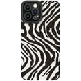 thumbnail image 1 of Zebra Print Black and White Soft Phone Case Compatible with iPhone Case (Black,iPhone 14), 1 of 5