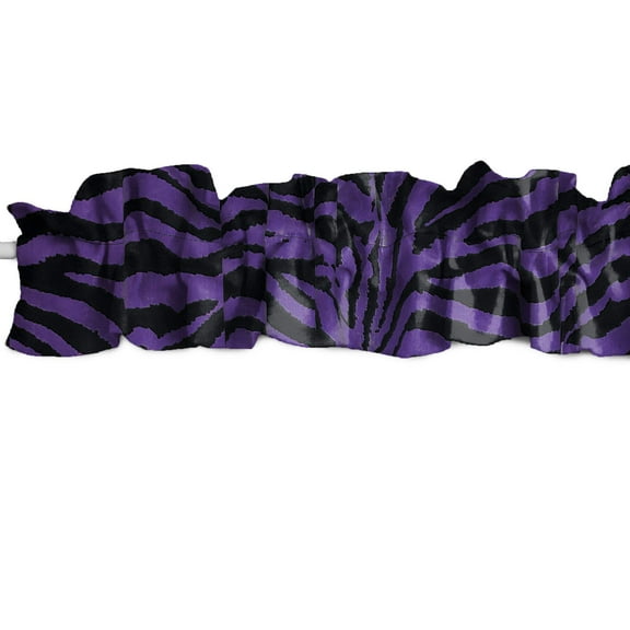 Zebra Print Cotton Curtain Sleeve Topper Window Treatment