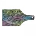 thumbnail image 1 of Zebra Print Cutting Board, Colorful Zebra Pattern Animal Wilderness Themed Art Print, Decorative Tempered Glass Cutting and Serving Board, Wine Bottle Shape, Yellow Coral Pink, by Ambesonne, 1 of 1