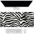 thumbnail image 1 of Zebra Print Desk Mat, Desk Accessory, Cute Workspace, Trendy Workspace, Trendy, 35.4x15.7in Large Gaming Mouse Pad, Cute Desk Topper, Pretty Desk Pad, 1 of 6