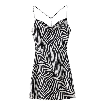 Zebra Print Dress - Womens Small