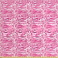 thumbnail image 1 of Zebra Print Fabric by the Yard, Striped Zebra Animal Skin Pattern in Vivid Color Fun Art Print, Decorative Upholstery Fabric for Chairs & Home Accents, Pink Black by Ambesonne, 1 of 4