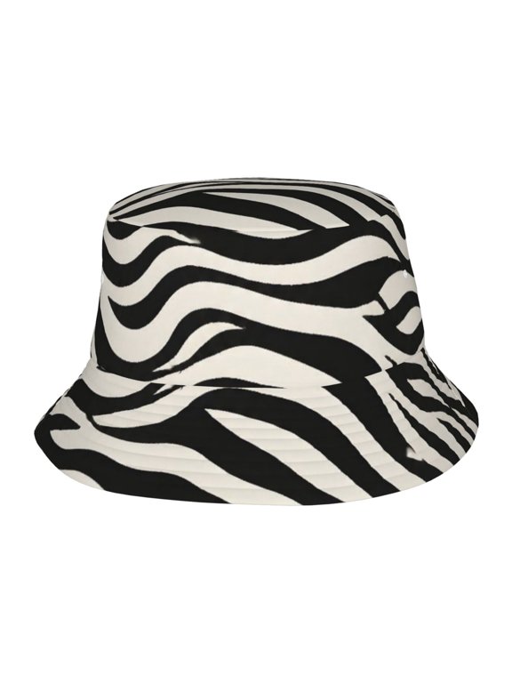 Zebra Print Fisherman's Hat Casual and Breathable Sun Hat for Men and Women