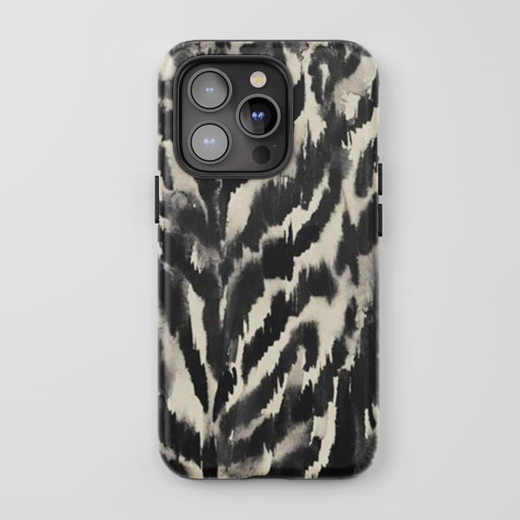 Zebra Print For iPhone Protective Phone Case Abstract Art Black White