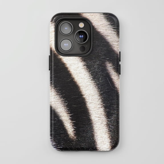 Zebra Print For iPhone Protective Phone Case Animal Pattern Black White