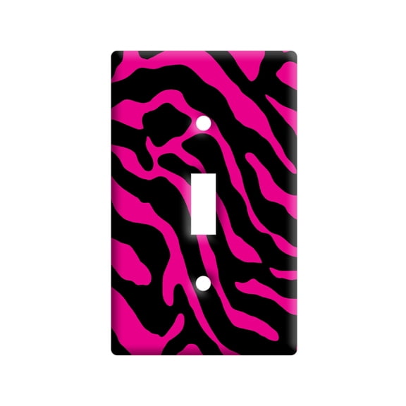 Zebra Print Hot Pink Light Switch Plate Cover