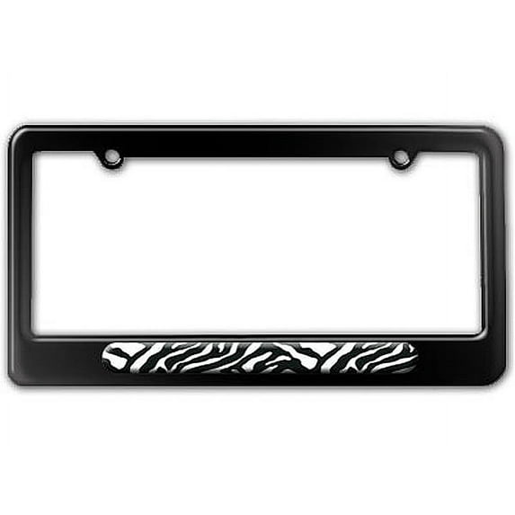 Zebra Print License Plate Frame