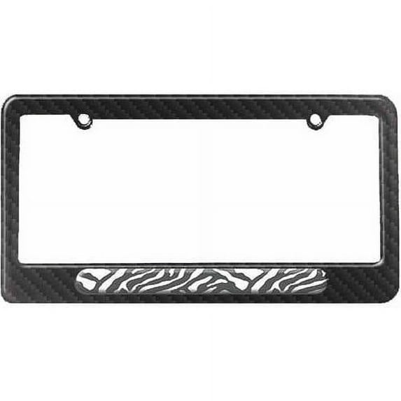 Zebra Print License Plate Tag Frame, Multiple Colors