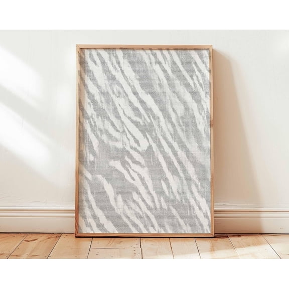 Zebra Print Minimalist Animal Pattern Black And White Safari Stripes Wall Art Print, Unframed Paper Poster 8x10in