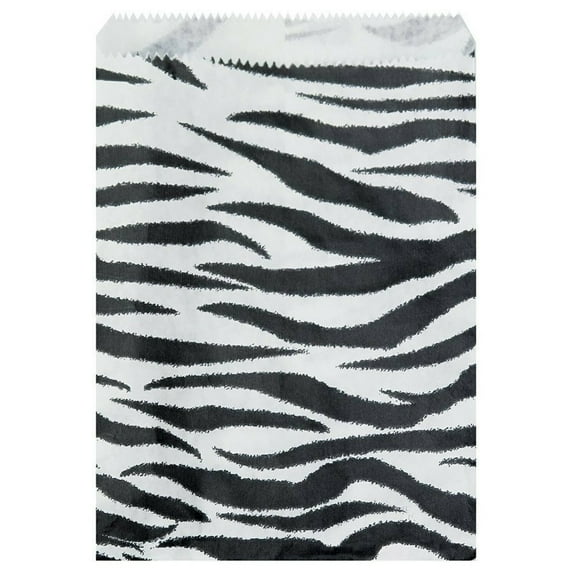Zebra Print Paper Shopping Gift Tote Bag 4" x 6" 200 PC Free Ship