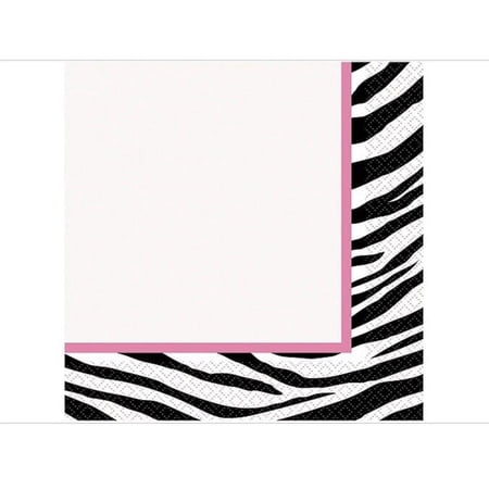 Zebra Print Party Lunch Napkins, 16ct