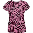 thumbnail image 1 of Zebra Print Pink All Over Womens T-Shirt - Small, 1 of 2